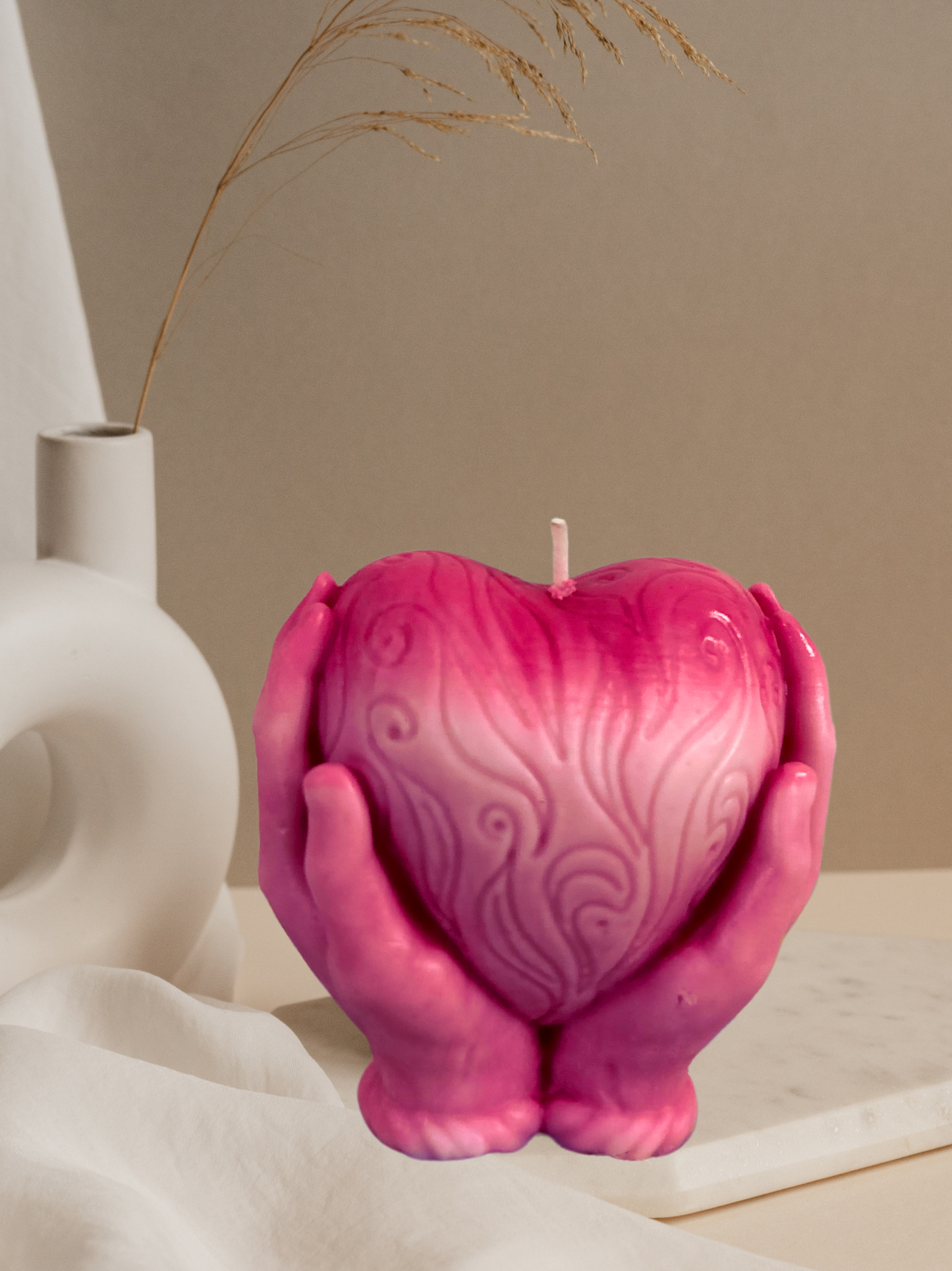 Heart-Shaped Love Candle